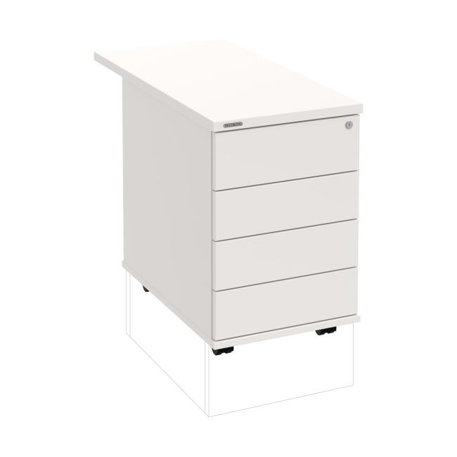 Kontajner Hobis, 40x60x80 cm, bezúchytkové otváranie, biely/biely