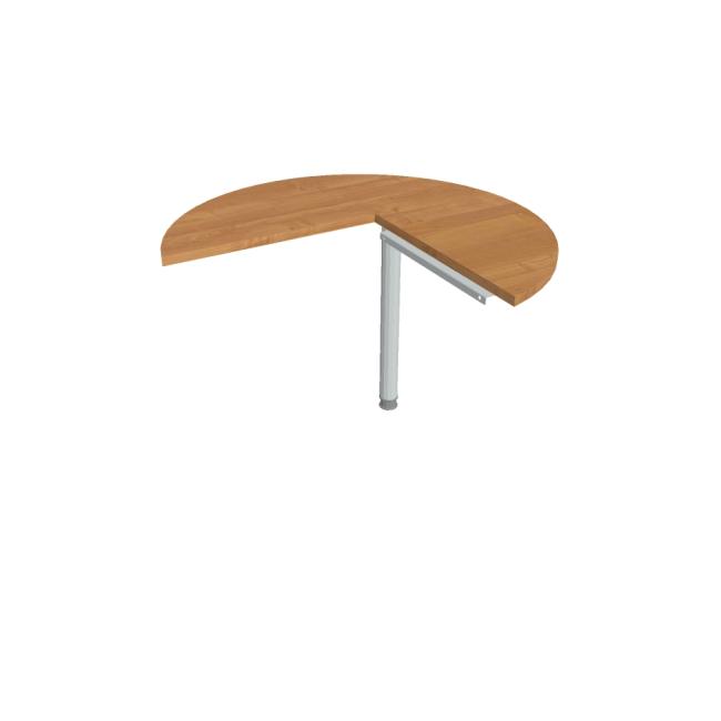 [ON410032] Doplnkový stôl Cross, ľavý, 100x75,5x(60x60) cm, jelša/kov