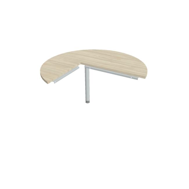 [ON412412] Doplnkový stôl Cross, pravý, 120x75,5x(60x80) cm, agát/kov