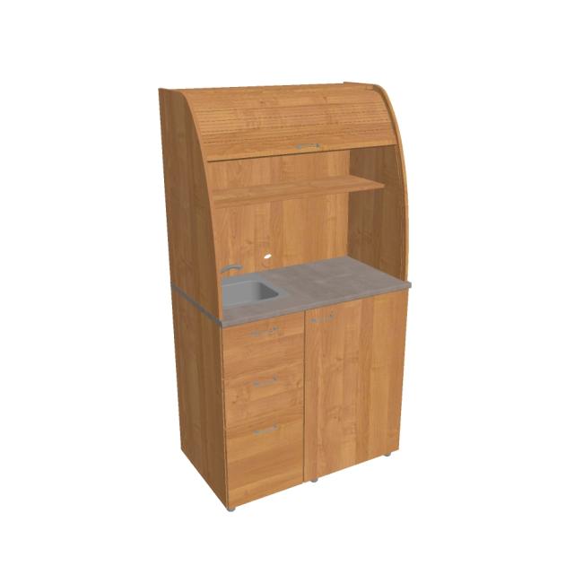 [ON450733] Kuchynka s drezom, batériou a chladničkou ľavá, 100x189,1x60 cm, jelša/jelša