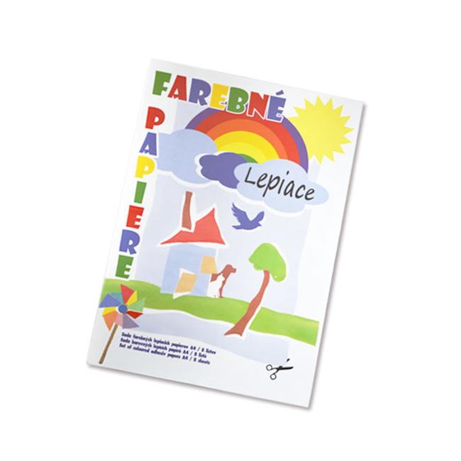 [BK540809] Farebný papier samolepiaci A4 8-hárkový