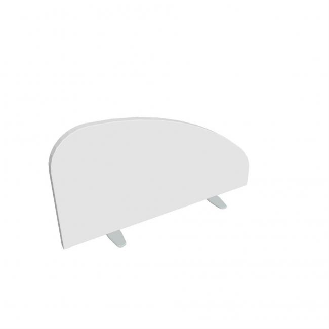 [ON808390] Paraván Hobis na plochu stola, oblý, 80 cm, biela