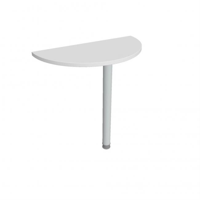 Doplnkový stôl Gate, 80x75,5x40 cm, biela/kov