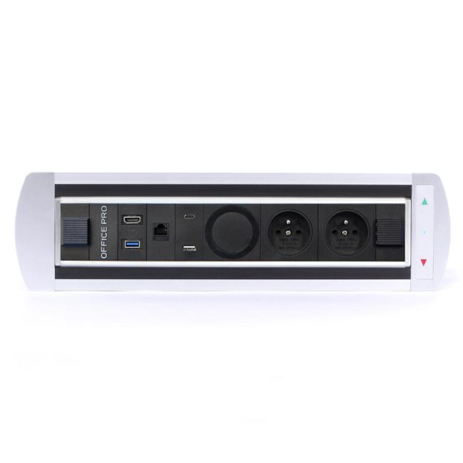 Zásuvkový elektr. otočný panel Vault 015, strieborný