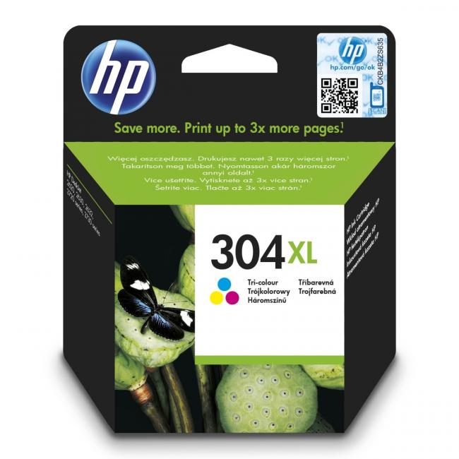 Atramentová náplň HP N9K07AE HP 304XL color XL (300 str.) pre DeskJet 2620/2630/3750/3760/3762