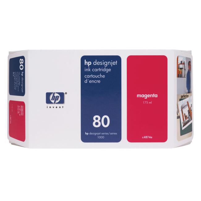 Atramentová náplň HP C4874A HP 80 magenta (175 ml) pre Designjet 1000