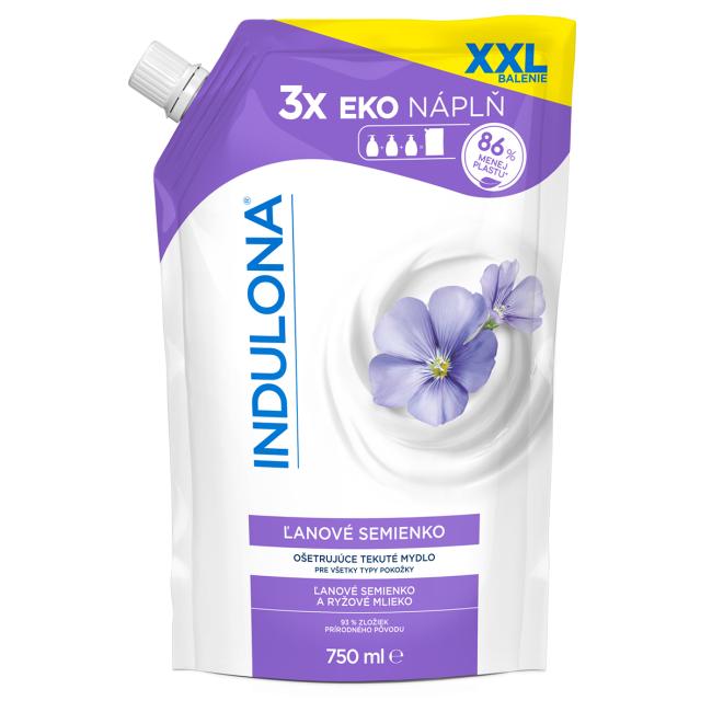 [HY054504] Tekuté mydlo INDULONA náhradná náplň 750 ml Ľanové semienko