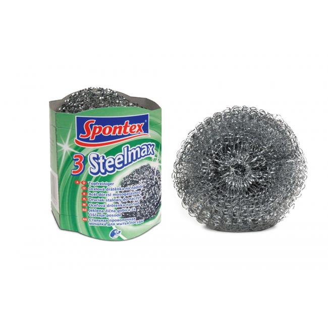 [HY072002] Drôtenka na riad kovová Spontex 3 Steelmax 3 kusy