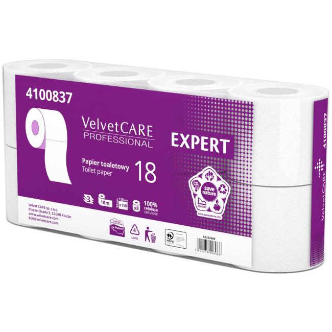 [HY100837] Toaletný papier 3-vrstvový VELVET CARE Expert 100% celulóza 18m (8ks)