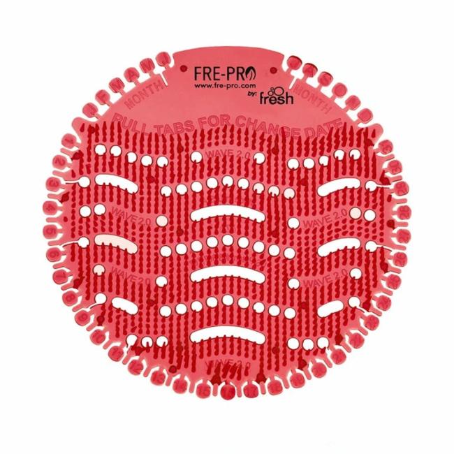 [HY155244] Pisoárové sitko Fre-Pro Wave 2 - Kiwi Grapefruit (červené) 2 ks