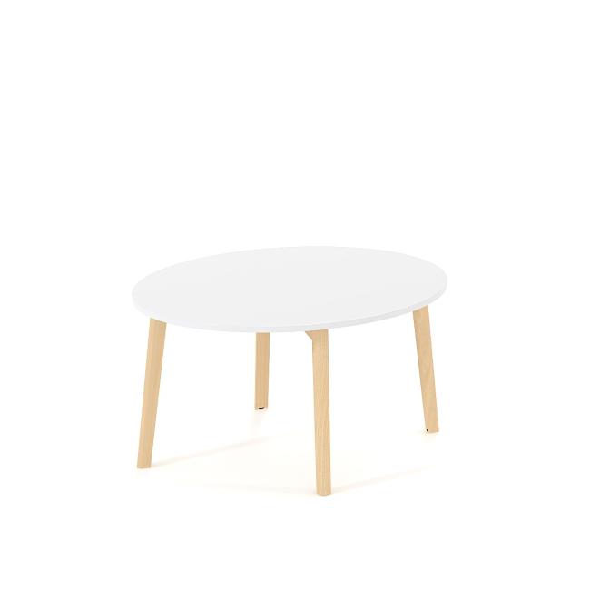 Konferenčný stolík ROOT okrúhly, d=90/v=47,7cm, biely