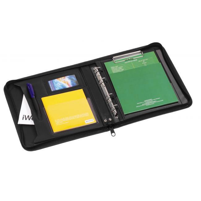 [KP560200] Konferenčná mapa A5 s podložkou KARTON PP Milano imitácia kože čierna