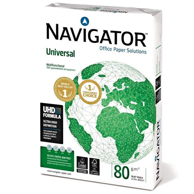 Kopírovací papier Navigator Universal A4, 80g z vysoko kvalitnej eukalyptovej buničiny