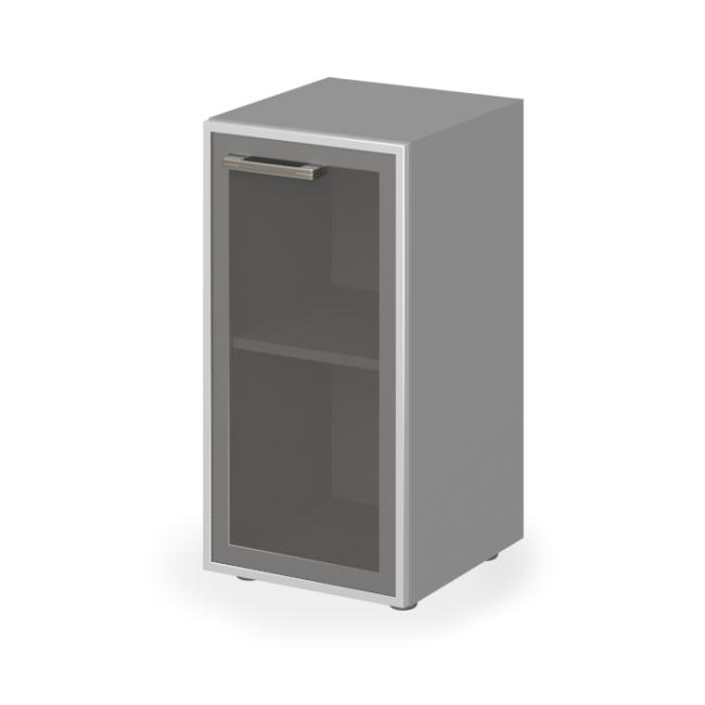 [LZ001210] Policová skrinka presklená Lenza Wels, pánty vpravo, 39,9x80,0x42,5cm, agát svetlý