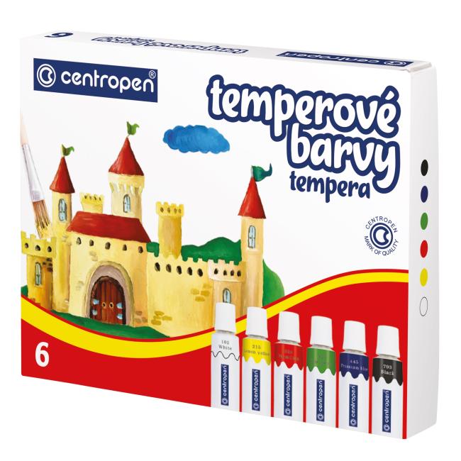 [CE955006] Temperové farby Centropen 6 farieb 12ml