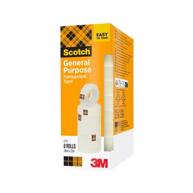 Lepiaca páska Scotch 508, 19 mm x 33 m, 8 ks