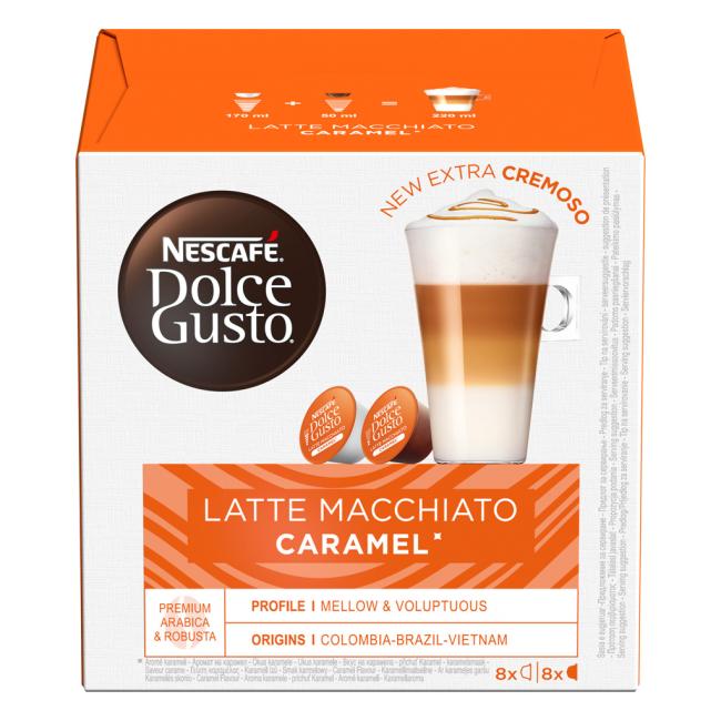 [PT502047] Kávové kapsule DOLCE GUSTO Latte Macchiato Caramel (16 ks)