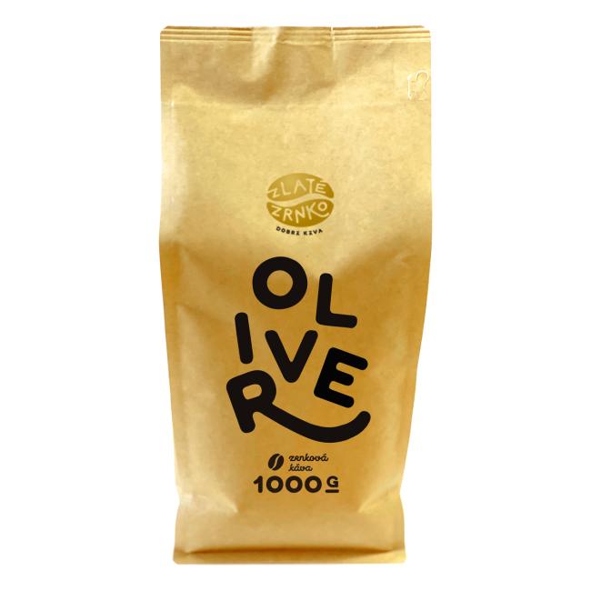 Káva zrnková Zlaté Zrnko Oliver 90% arabica a 10% robusta 1kg