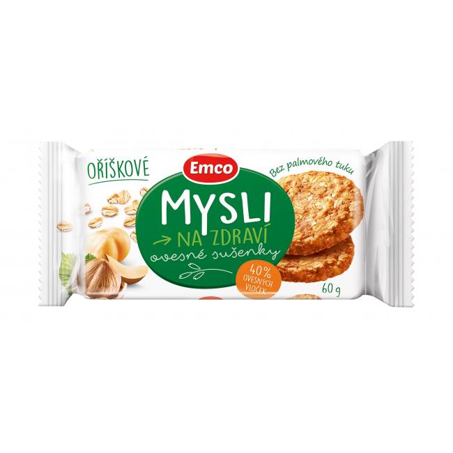 [PT840010] Ovsené sušienky MYSLI 60 g orieškové