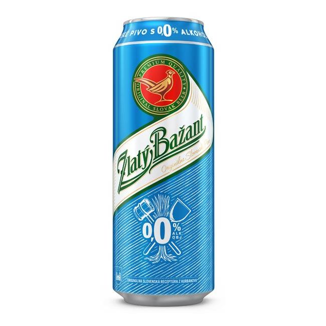 [PT900760] Pivo Zlatý Bažant 0% nealko 24 x 0,5 ℓ Svetlé plechovka