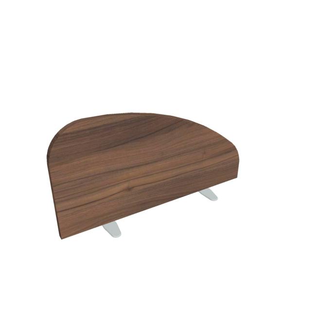 [ON075170] Paraván Hobis na plochu stola, oblý, 80 cm, orech