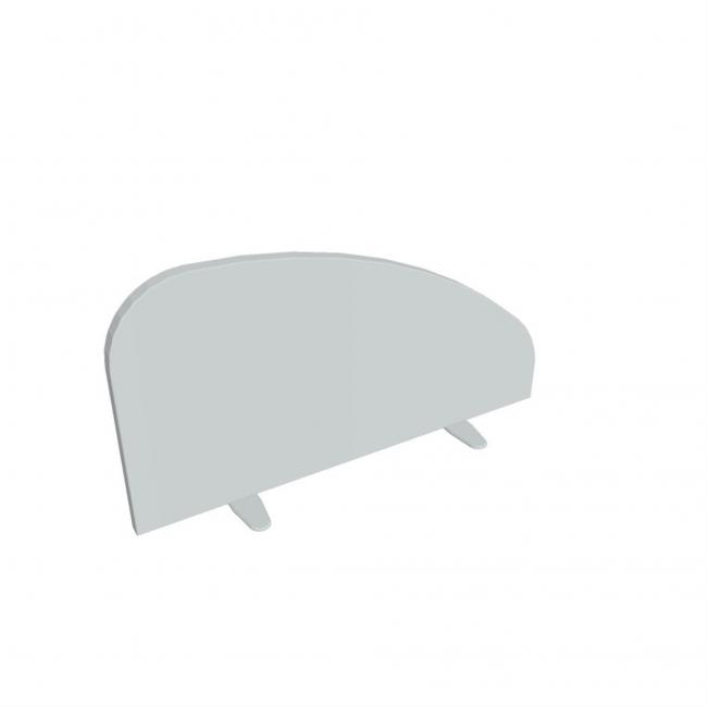 [ON075180] Paraván Hobis na plochu stola, oblý, 80 cm, sivá