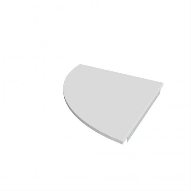 [ON080390] Doplnkový stôl Gate, ľavý, 80x80 cm, biela