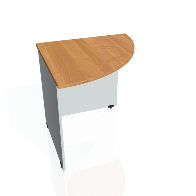 [ON080538] Doplnkový stôl Gate, pravý, 80x75,5x80 cm, jelša/sivá