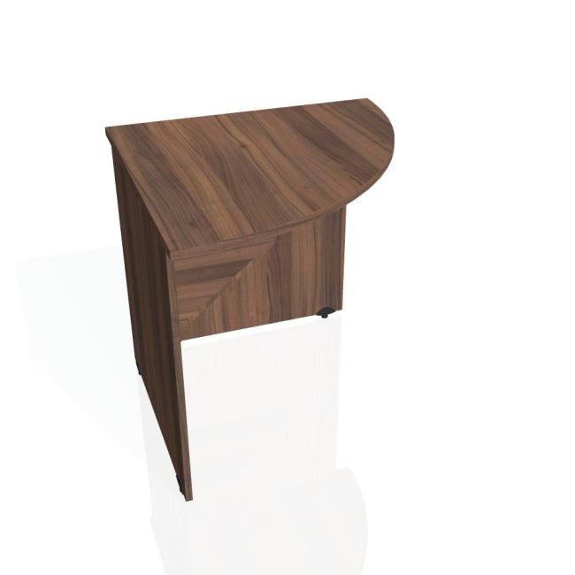 [ON080577] Doplnkový stôl Gate, pravý, 80x75,5x80 cm, orech/orech