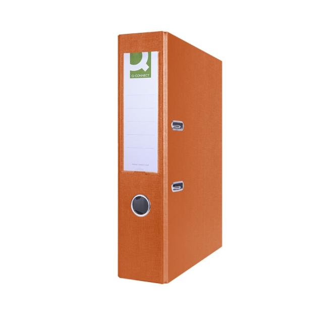 [QC015981] Zakladač pákový Q-CONNECT poloplastový 7,5cm oranžový
