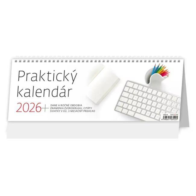 Stolový kalendár stĺpcový 33,6x12,1 cm - Praktický 2026