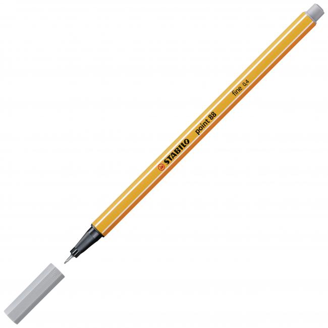 Liner STABILO Point 88 stredne sivý