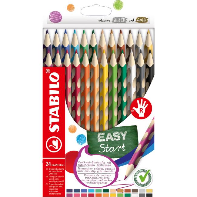 [ST332024] Drevené farbičky STABILO EASYcolors P, sada 24 ks