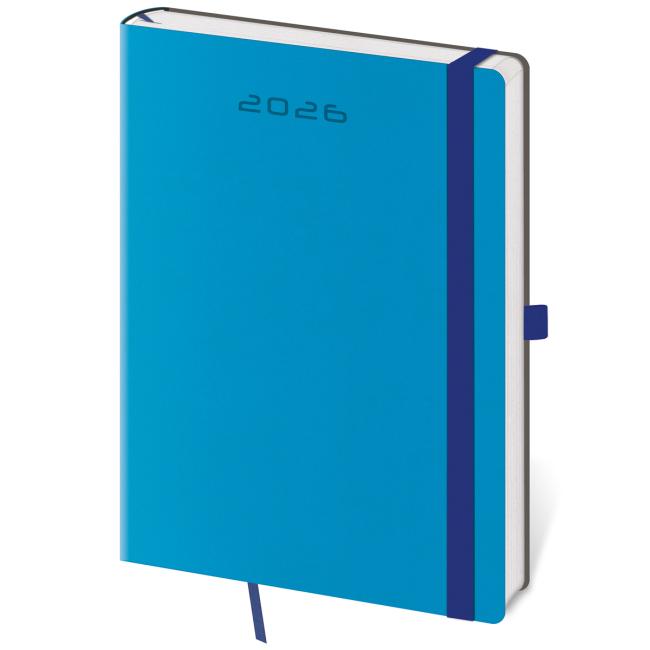Diár Flexies denný A5 14,3x20,5cm modrý 2026