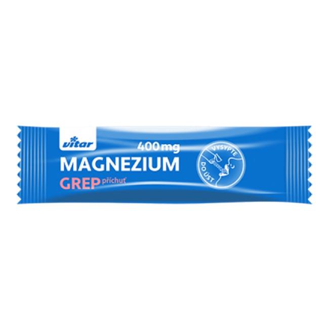 Vitar MAGNÉZIUM 400 mg+ vitamíny B6 a C s príchuťou grepu, (20sáčkov)