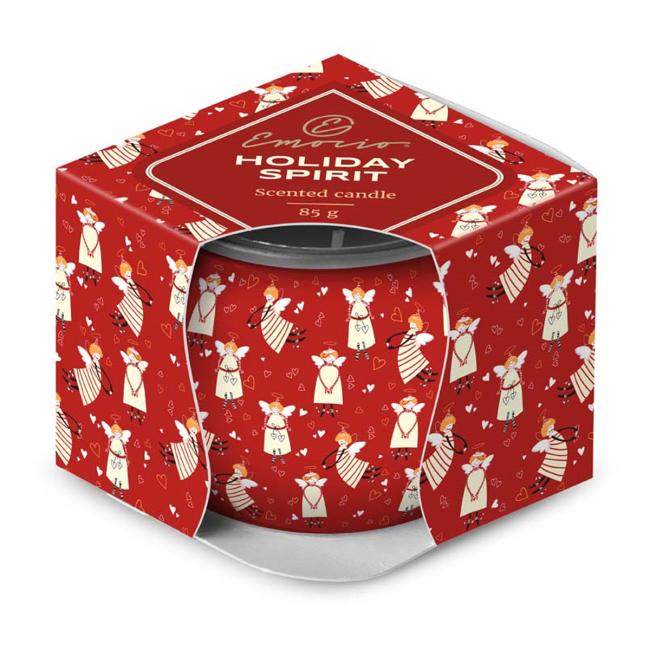 [XM037957] Emocio sklenený dekor 70x62 mm Holiday Spirit - Cookie and Cream, vonná sviečka