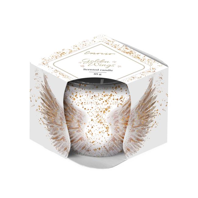 [XM041761] Emocio sklenený dekor 70x62 mm Golden Wings, vonná sviečka