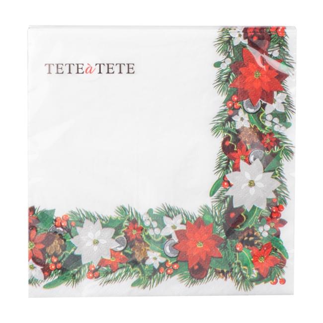 Vianočné obrúsky Smrek Rám 33x33 cm, 20 ks