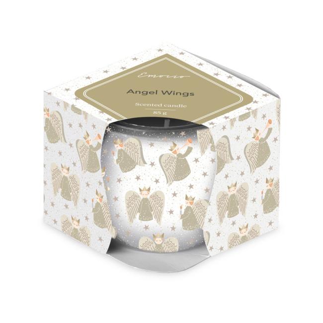 [XM043773] Emocio Sklenený dekor 70x62 mm Golden Angels, vonná sviečka