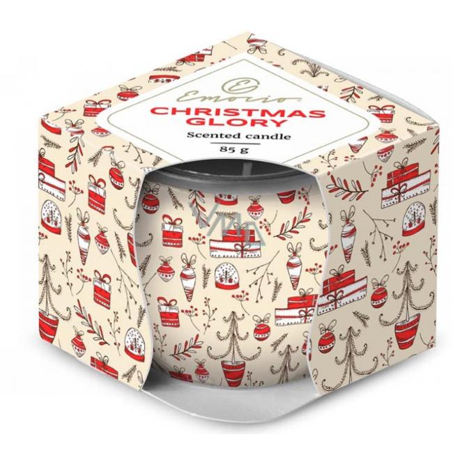 [XX037952] Emocio Sklo Dekor 70x62 mm Christmas Glory - Cookie and Cream, vonná sviečka