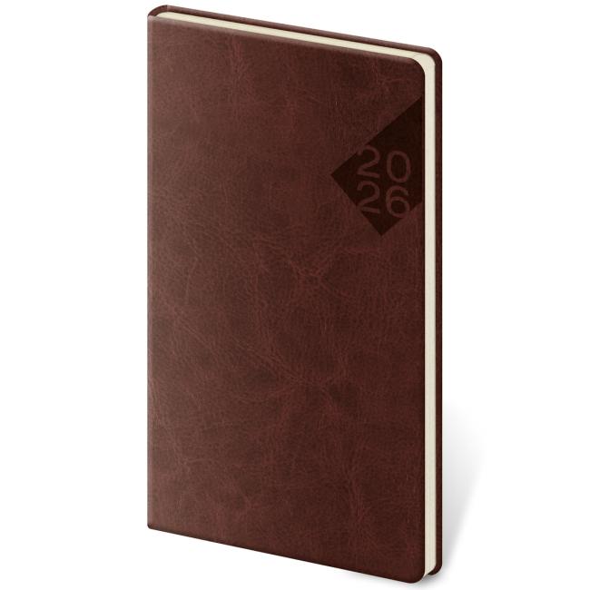 Diár Nebrasca týždenný vreckový anglická červená 2026