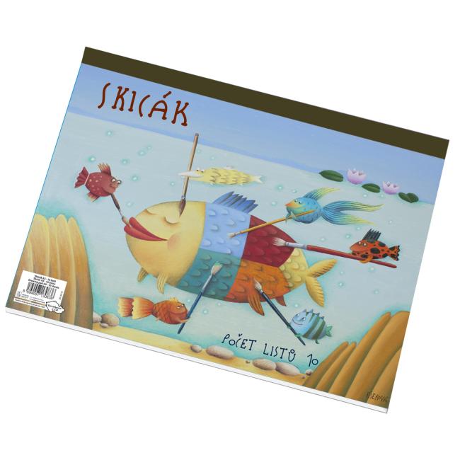 Skicár A3 10 listový biely