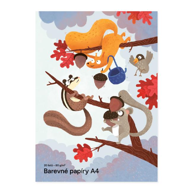 [XX805026] Farebný papier A4 20 listov