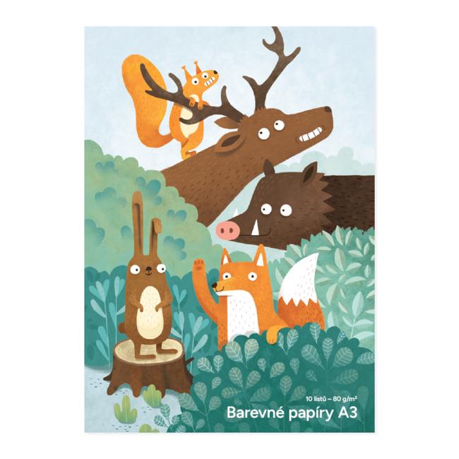 [XX805416] Farebný papier A3 10 listov