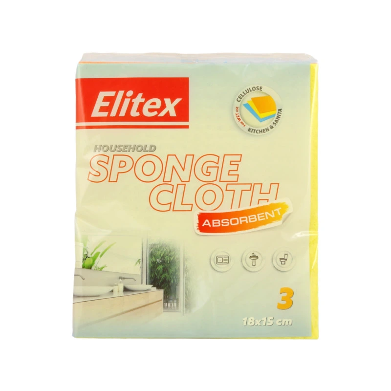 [JV083416-C] Hubka plochá špongiová savá 3ks / balenie (Contracted)