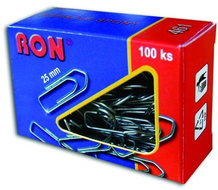 [RON01307-C] Spisové spony RON 461, 25mm, šípové, 100 ks (Contracted)