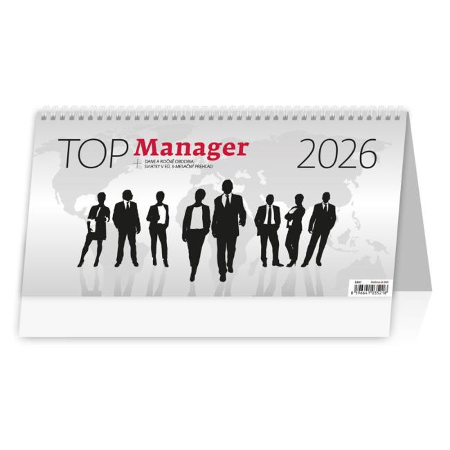 [S361-C] Stolový kalendár stĺpcový 32x16 cm - TOP manager 2027 (Contracted)