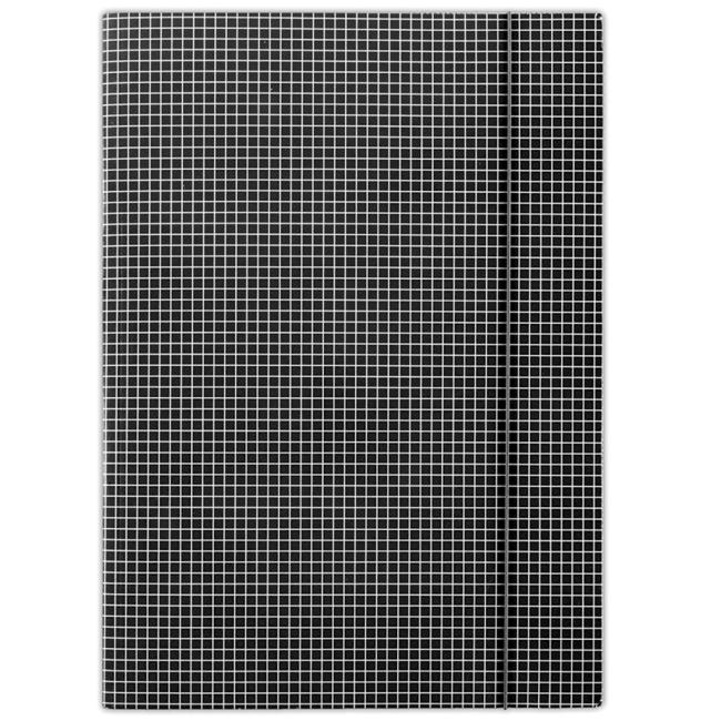 [DO206901] Kartónový obal s gumičkou DONAU čierne káro