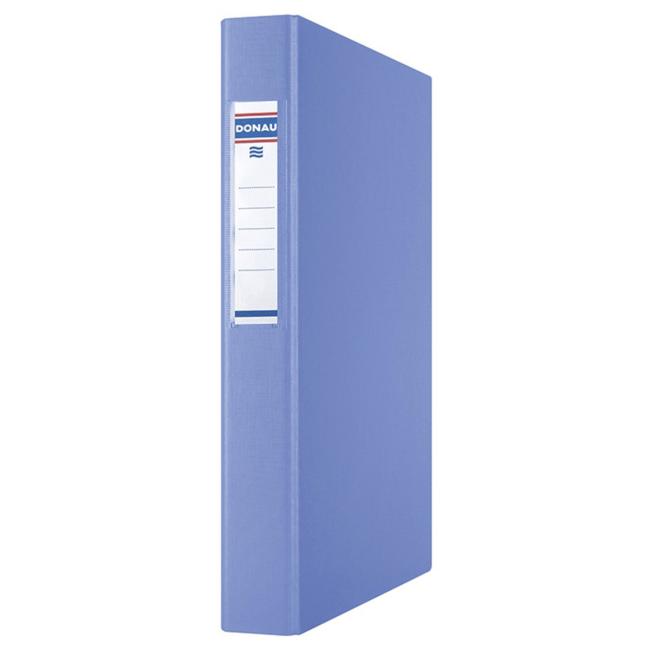 Zakladač 2-krúžkový DONAU kartón a fólia, A4/2R/25 mm, modrý