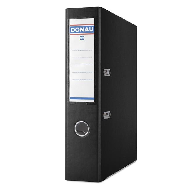 Zakladač pákový DONAU Premium-S, kartón/PP, A4/75 mm, čierny